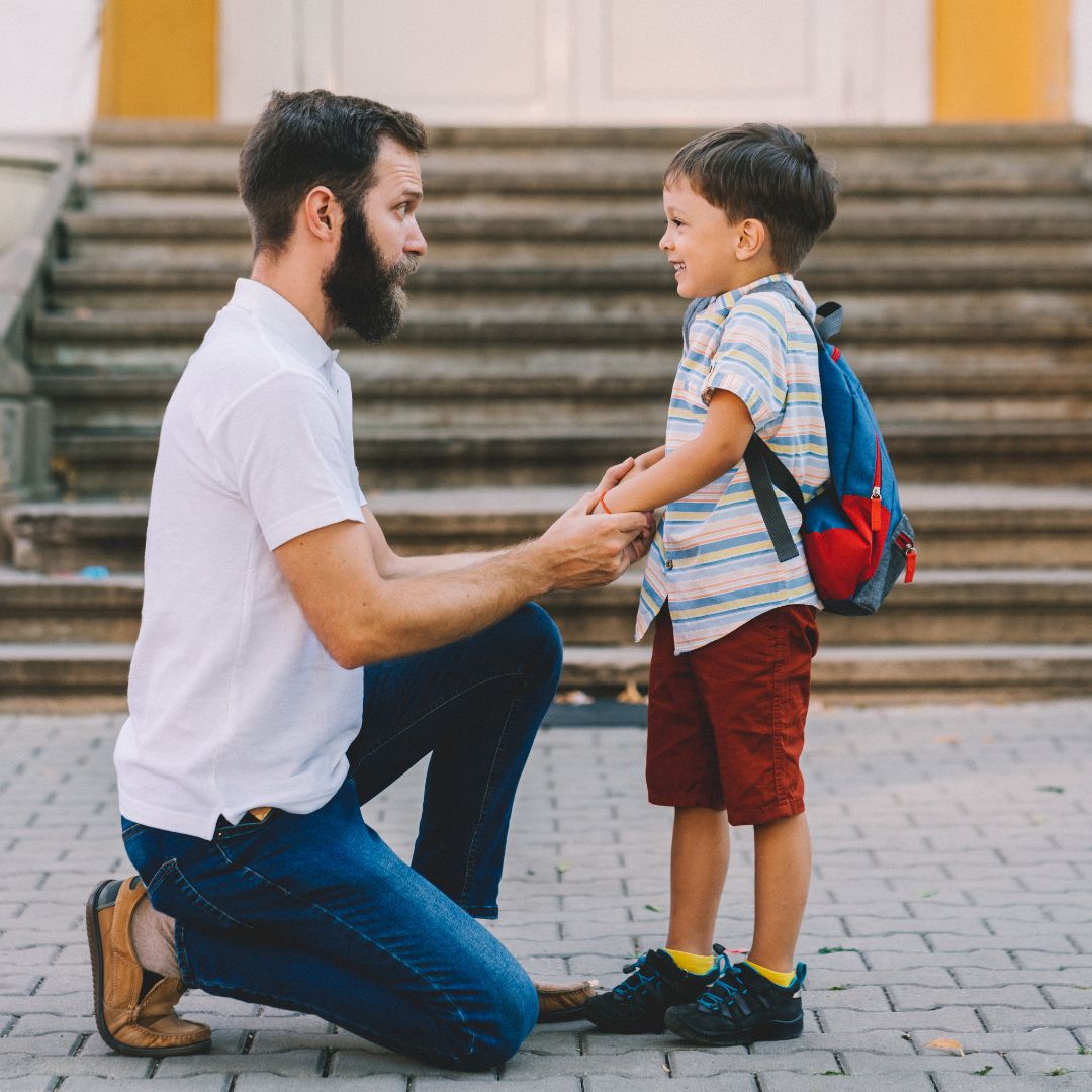 parent actively listening to child
