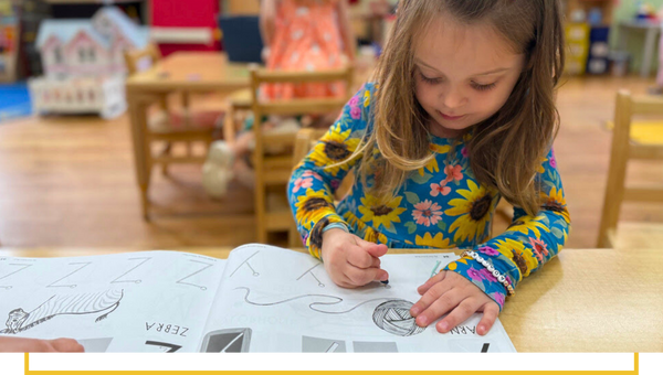 image of a kid learning