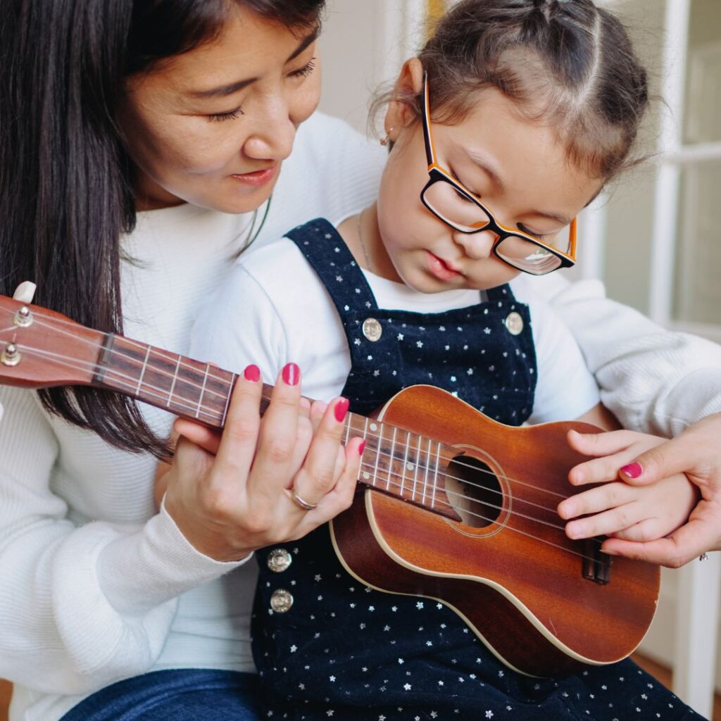 child playing guitar