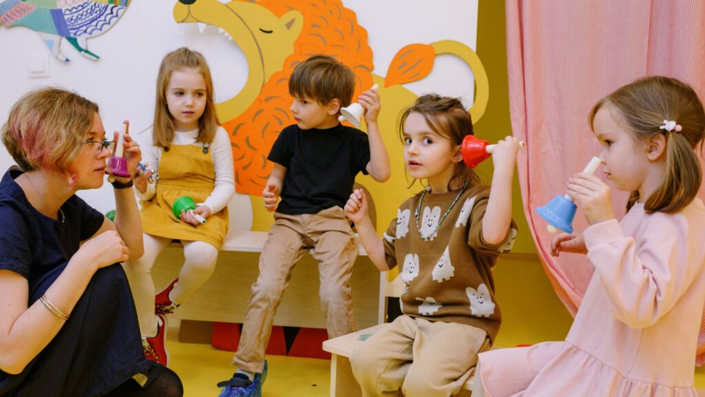 kids playing music